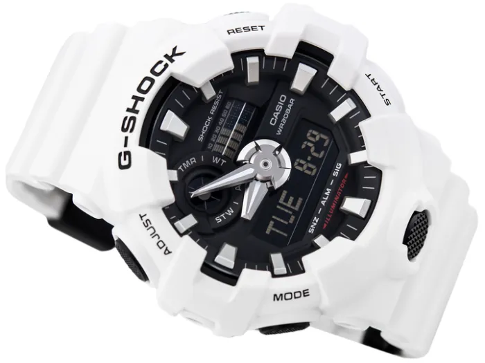 Чоловічий годинник CASIO G-SHOCK - білий - GA-700-7A